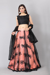 Crissy Embroidered, Embellished Semi Stitched Lehenga Choli