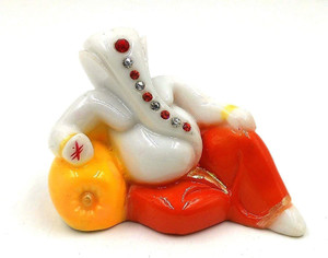 Adeal Hindu God Idol Lord Ganesh Showpiece Car Deshboard Decorative Showpiece  -  5.5 cm