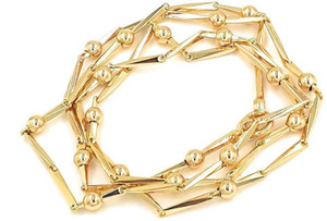 Anujeet Fashion Hub Gold Plated Fashion Jewellery Traditional Covering Gold Finish 24-inch LONG Fancy Chain for Women & Girls Gold-plated Plated Copper Chain