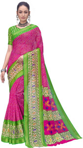Sariya Printed Bandhani Cotton Silk Saree