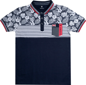 Vigilante Boys Floral Print Pure Cotton Slim T Shirt