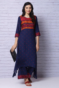 RANGRITI Women Printed Straight Kurta