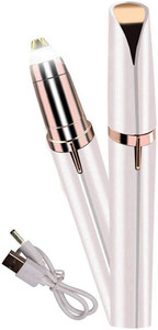 AARBOX Portable eyebrow Hair Removal Eyebrow Trimmer, Face, Lips, Nose Hair Removal Painless Electric Trimmer with Light for Women Trimmer 120 min  Runtime 0 Length Settings