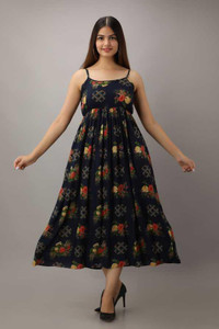 METRO-FASHION Women Gathered Multicolor Dress