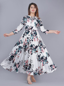 Nandi Women Floral Print Anarkali Kurta