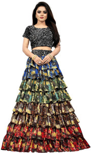 3Buddy Fashion Embellished, Digital Print Semi Stitched Lehenga Choli