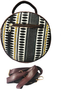Craftmakers Black, Multicolor Sling Bag Round_Black