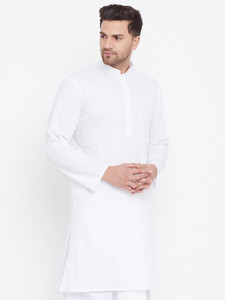VM Men Solid A-line Kurta