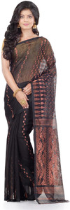 WoodenTant Woven Jamdani Cotton Silk Saree