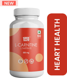 1MG L-Carnitine L-Tartrate Extra Strength For Heart Health 500mg Capsules  Price in India