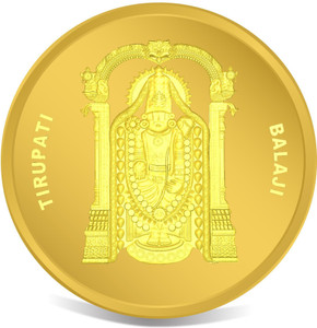 Ttd Coin LORDS JEWELS Tirupati Balaji Gold Coin 02 GM 24 (999) K 2 g Yellow Gold ...