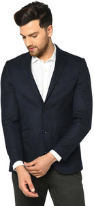 Blackberrys Solid Single Breasted Formal Men Blazer