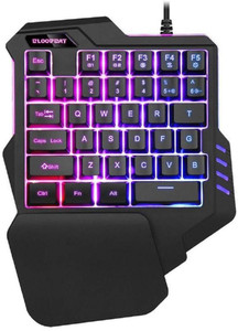 Sanctuary One Handed Gaming Keyboard | Gaming keypad | RGB LED Backlit, Macro Keys, 35 Keys Portable Mini Gaming Keypad Ergonomic Game Controller for PC PS4 Xbox Gamer ( One Handed Gaming Keyboard) Wired USB Handheld Gaming Keyboard Compatible with Desktop, Laptop, Mac