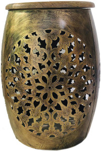 monika art Iron Metal T-Light Beautiful Stool Home décor/Floor Decor/Table Decor/Decoration Living & Bedroom Stool