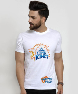 faiblix Printed Men Round Neck White T-Shirt