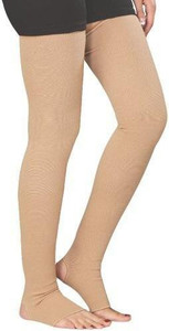 PARISILL Varicose Vain Stocking Thigh Support Knee, Calf & Thigh Support (Beige) Knee Support