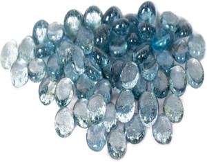 ERCOLE Decorative Glossy Shiny Polished Round Glass Pebbles For Vase Filler Plant Pots Home Table Decor Aquarium Fish Tanks Outdoor Garden Decoration (Clear, 1Kg) Polished, Carved, Regular Round, Oval Fire Glass Pebbles