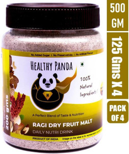HEALTHY PANDA Sprouted Finger Millet Health Drink- 125 Gram Pack of 4 Energy Drink