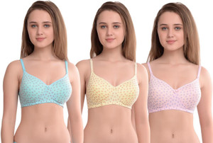 New Care cotton fabric Women Full Coverage Lightly Padded Bra