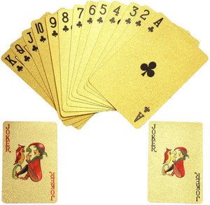 Bastex Stylish & Attractive Gold Plated Playing Cards For Magic, Poker, Teen Patti, Nightout Fun, Timepass, Build Numerogical Knowledge, Develope Brain skill