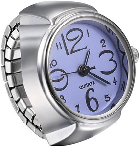 YELLOW CHIMES Yellow Chimes Stainless Steel Analog Watch Ring Stretchable Ring for Women and Girls Alloy Silver Plated Ring