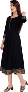 queen Consort Women Floral Print A-line Kurta