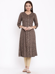 KNIT WIT TRENDS Women Geometric Print, Printed A-line Kurta
