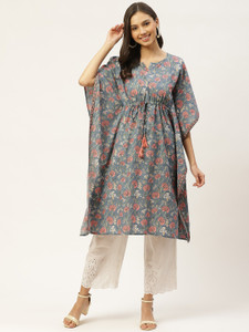maaesa Printed Pure Cotton Women Kaftan