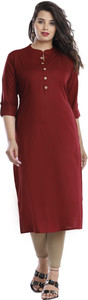 Modern Attire Women Solid Straight Kurta