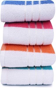 BS NATURAL Exclusive Multicolor Cotton Hand Towels Set of 4 Multicolor Cloth Napkins
