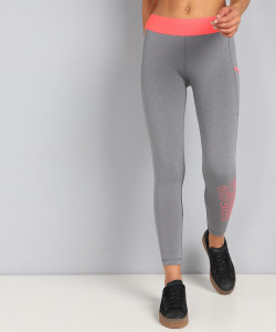 ADIDAS Printed Women Grey Tights