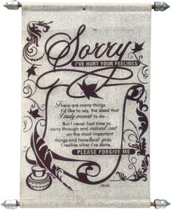 Saugat Traders Sorry Scroll Card - Greeting Card