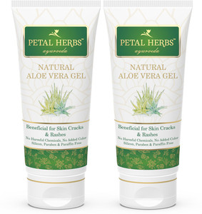 Petal Herbs Ayurveda Natural Aloe Vera Gel to Prevent Pimples & Acne - No Silicon Paraben Paraffin