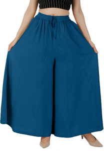 Rajvila Flared Women Blue Trousers