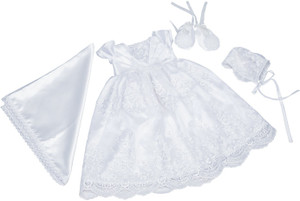 Joys Boutique Baby Boys & Baby Girls Party(Festive) Gown Dress, Bootie, Stole