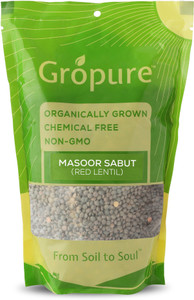 Gropure Organic Black Masoor Dal (Whole)