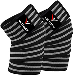 VICTORY Knee Wrap for Weightlifting-Adjustable Straps,Stretchable Fabric For Fitness Knee Support