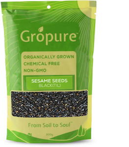 Gropure Organic Sesame Seeds Black (Til) Sesame Seeds
