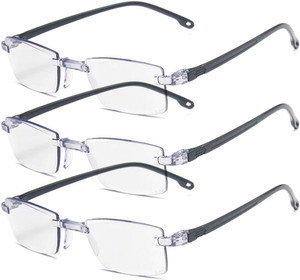 Augen Rimless (+2.50) Rectangle Reading Glasses