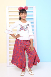 BIBA Girls Casual Kurta and Trouser Set