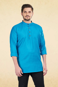 Shiwam Ethnix Men Solid Straight Kurta