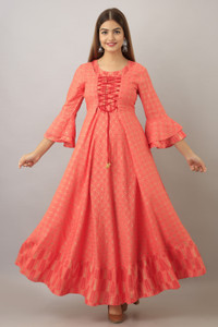 ORRANA Women Printed Gown Kurta