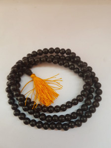 DKJ HANDICRAFT Karungali Mala (Pure Ebony Wood Jaap Mala) Size-8mm Beads-108+1 Beads Dori Chain