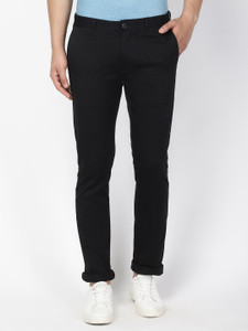 Blackberrys Slim Fit Men Black Trousers