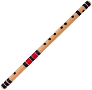 Shiv'z Muzic Flute, G Natural medium, PREMIUM Bansuri, 13.4 inches, With Written Manual & Carry Bag Bamboo Flute