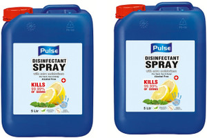 PULSE Disinfectant Spray for Hand, Face and Body 5 Ltr (1 order maximum 10 Litre allowed only) (Pack of 2)