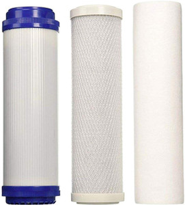SEAZONE Ro 10 Inch Plastic Substitute Filters Reverse Osmosis(RO) for Almost All RO System(3-4-5 Stages) GAC-10, PP-10, CTO-10(White) - Set of 3 Solid Filter Cartridge