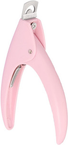 Gleevia Nail Cutter | Professional Nail Art Premium Tips Clipper | False Nail Trimmer | Artificial Nail Edge Cutter T101 Manicure Tool Pink