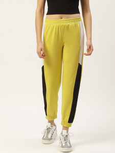 LAABHA Solid Women Yellow Track Pants