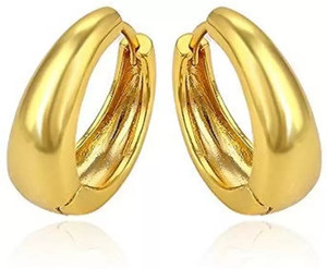 Lila Mens & Women Fashion Jewellery Silver Golden Stud Salman Khan style Kaju Bali Metal Hoop Earring